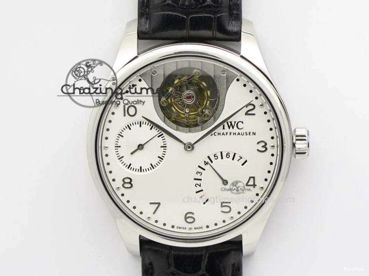 MIROTIME 0125 Bold Portuguese Real PR IW500704 ZF 1:1 Best Edition On Black Leather Strap A 7374